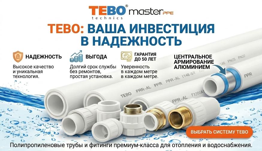 TEBO трубы и фитинги