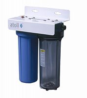 Магистральный фильтр двухступенчатый ATOLL I-21SC-pc STD с механическим и угольным картриджами